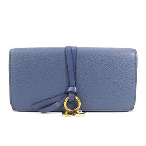 Chloe long wallet blue leather